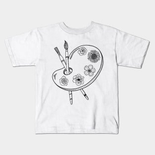 Painting with Flowers Kids T-Shirt